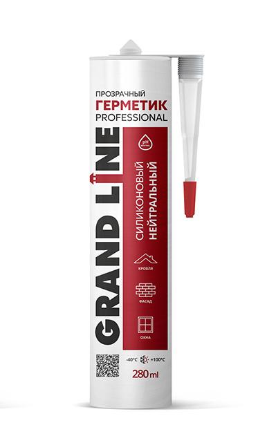 Герметик Grand Line Professional силиконовый нейтральный прозрачный 280мл купить в Санкт-Петербурге