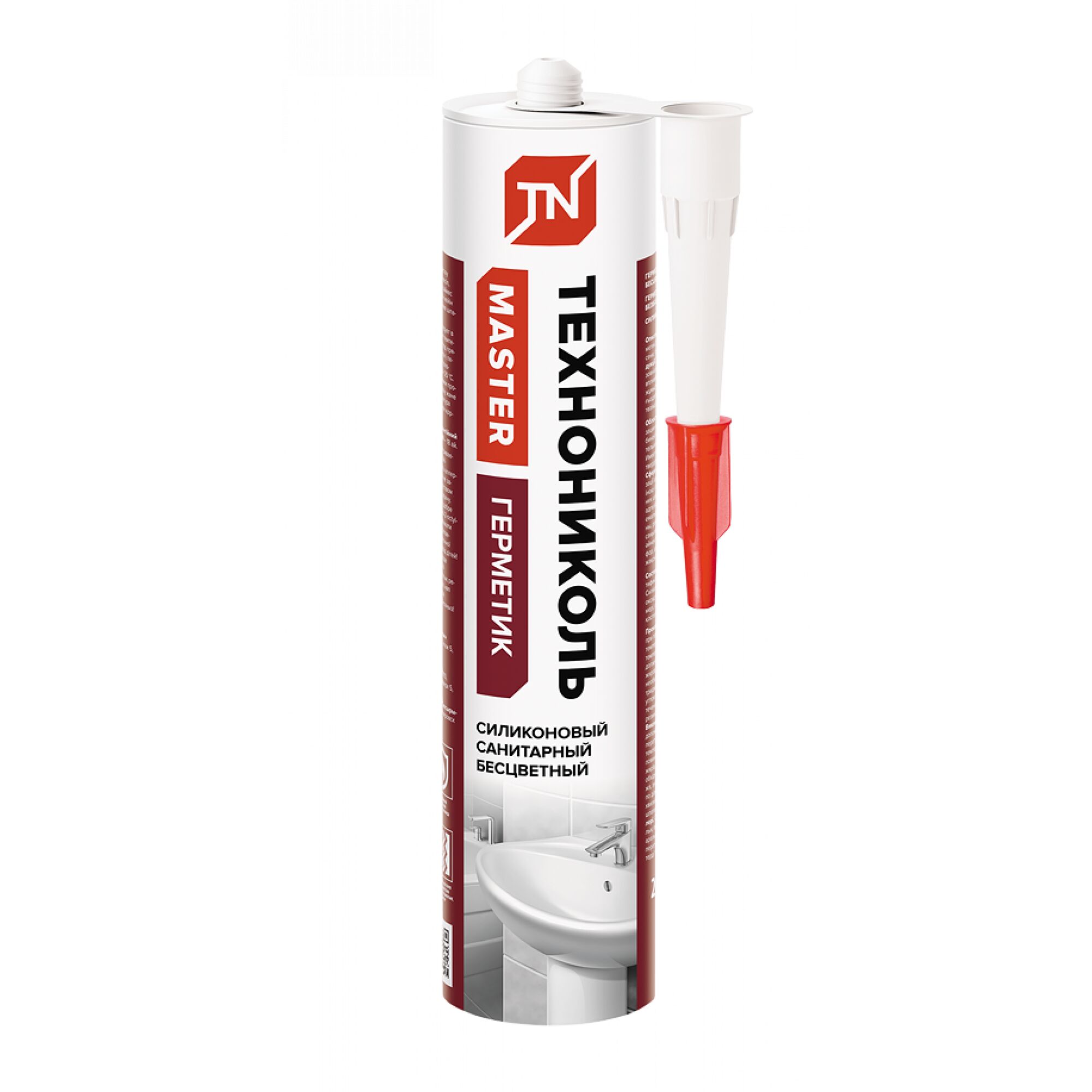 Герметик ТЕХНОНИКОЛЬ санитарный силиконовый бесцветный 280 мл купить в Санкт-Петербурге