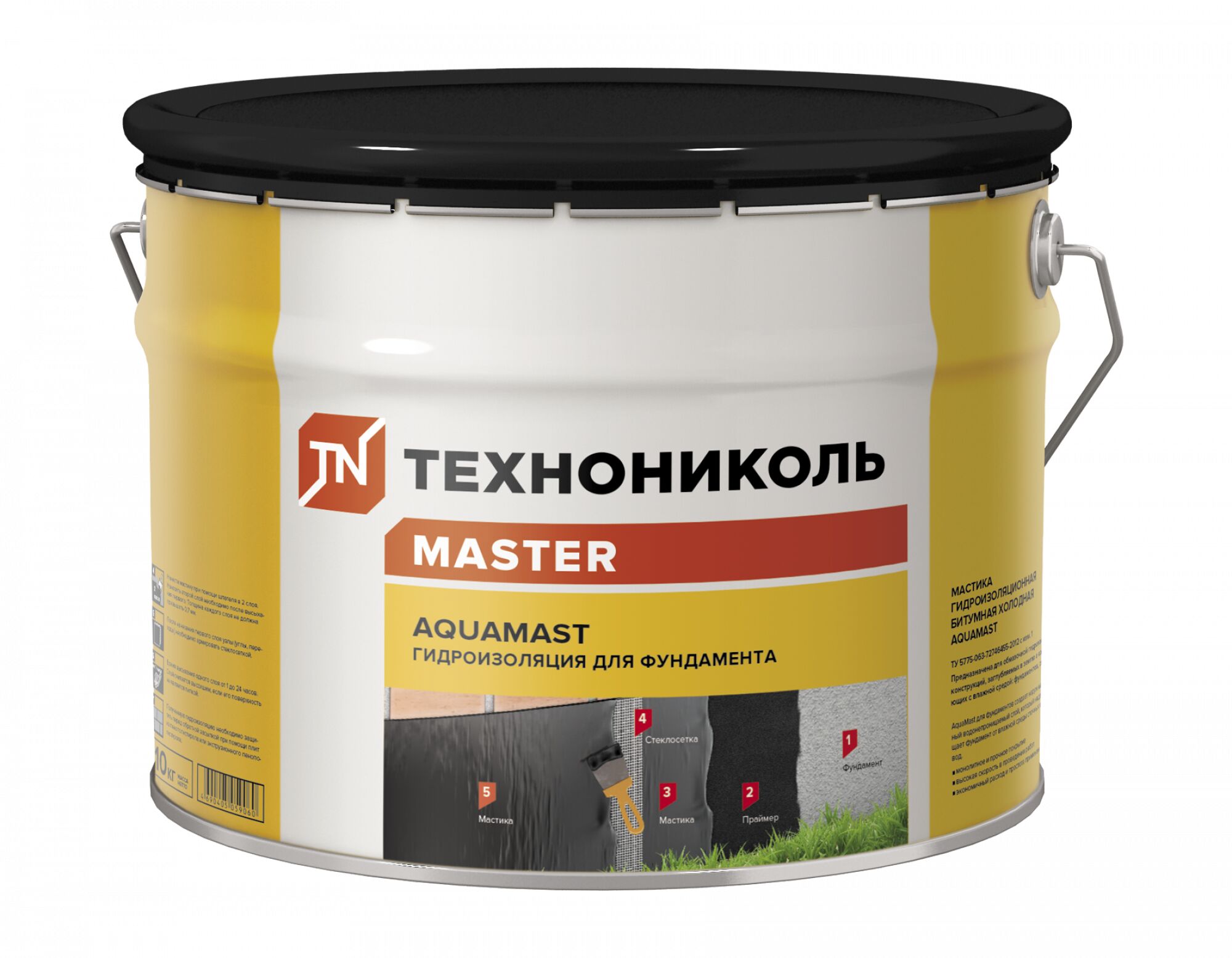 Мастика битумная (для фундамента) AquaMast 10кг купить в Санкт-Петербурге
