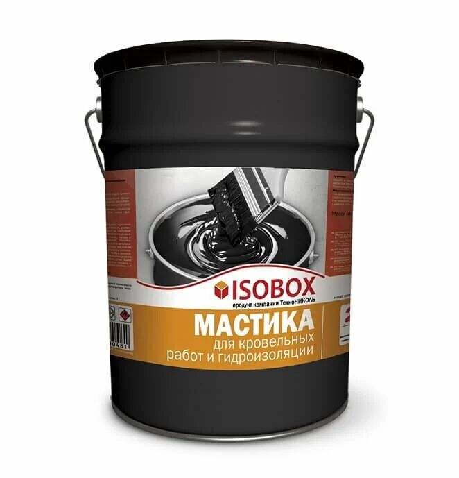 Мастика кровельная гидроизоляционная ISOBOX, ведро 22 кг купить в Санкт-Петербурге
