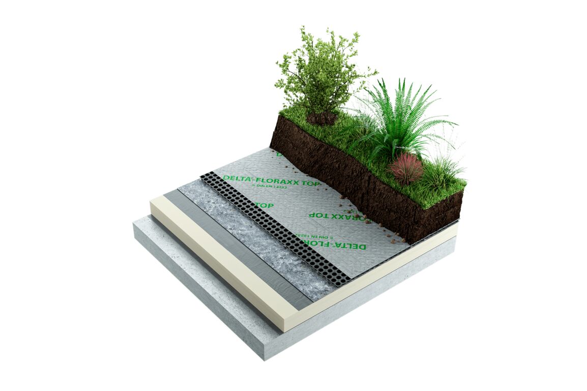 Дренажная мембрана DELTA-FLORAXX-TOP 2х10м, 20м2 купить в Санкт-Петербурге