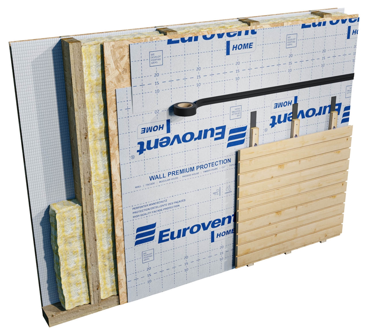 Диффузионная мембрана Eurovent Home 1.5х50м 75м2 купить в Санкт-Петербурге