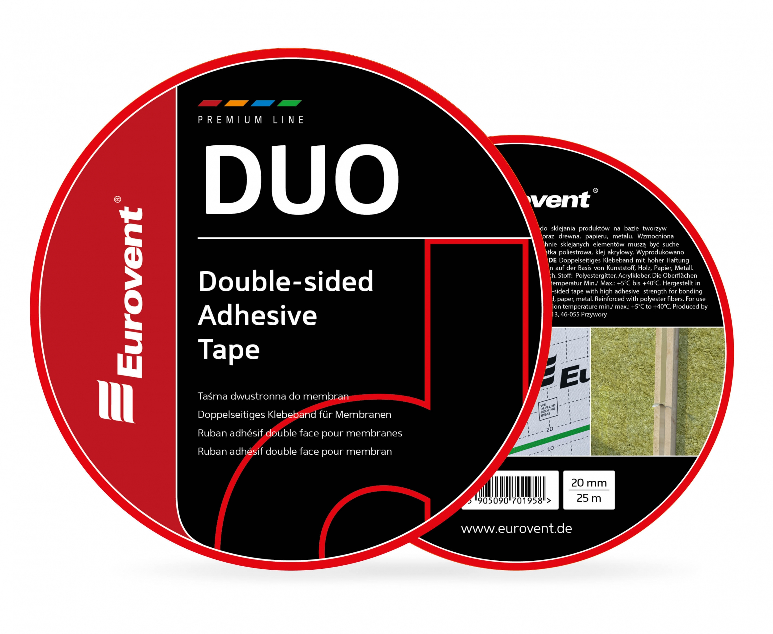 Лента двухсторонняя 50ммх25м DUO EUROVENT купить в Санкт-Петербурге