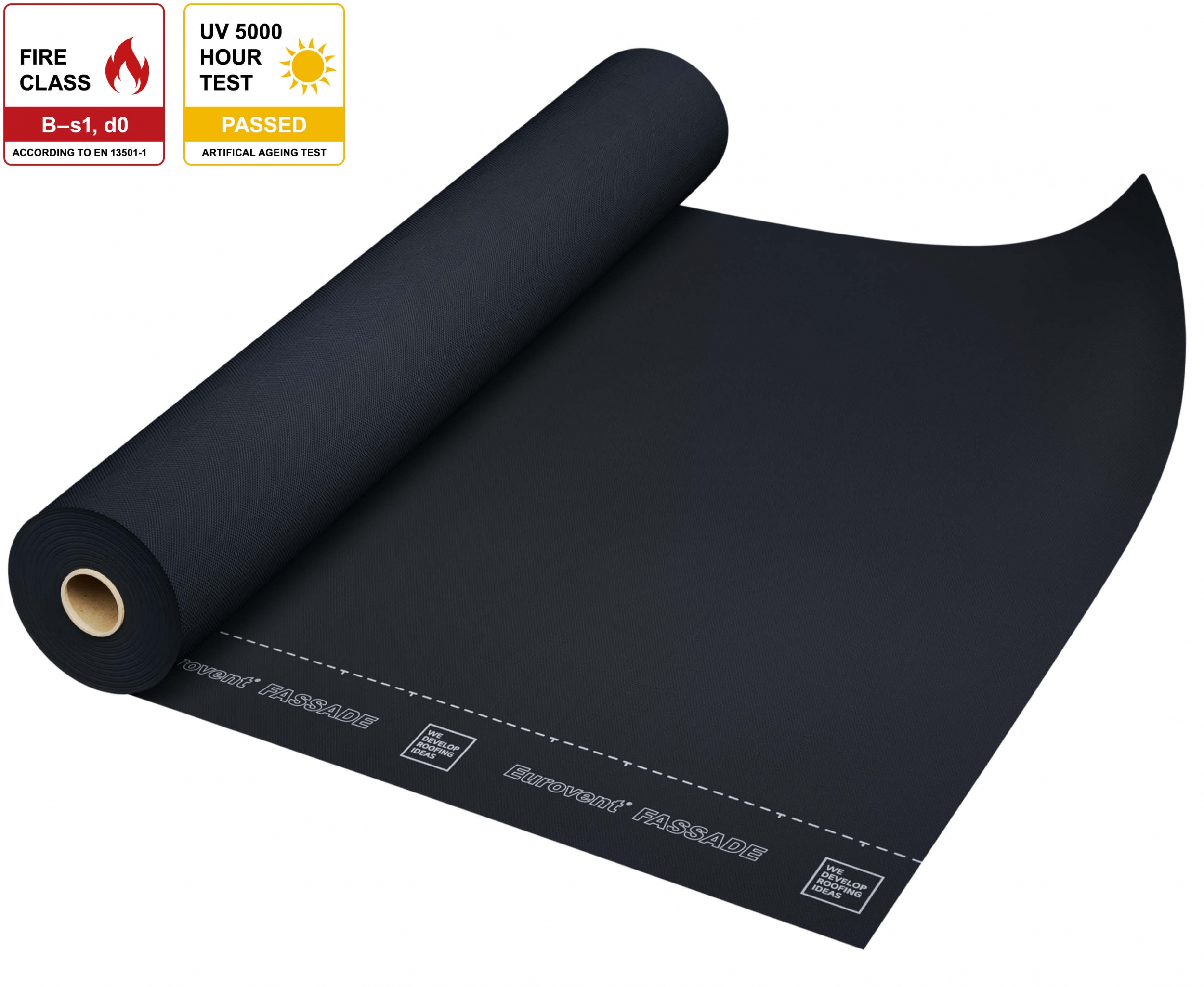 Мембрана Eurovent FASSADE для фасадов с зазорами до 50 мм, 1.5х50м 75м2 купить в Санкт-Петербурге