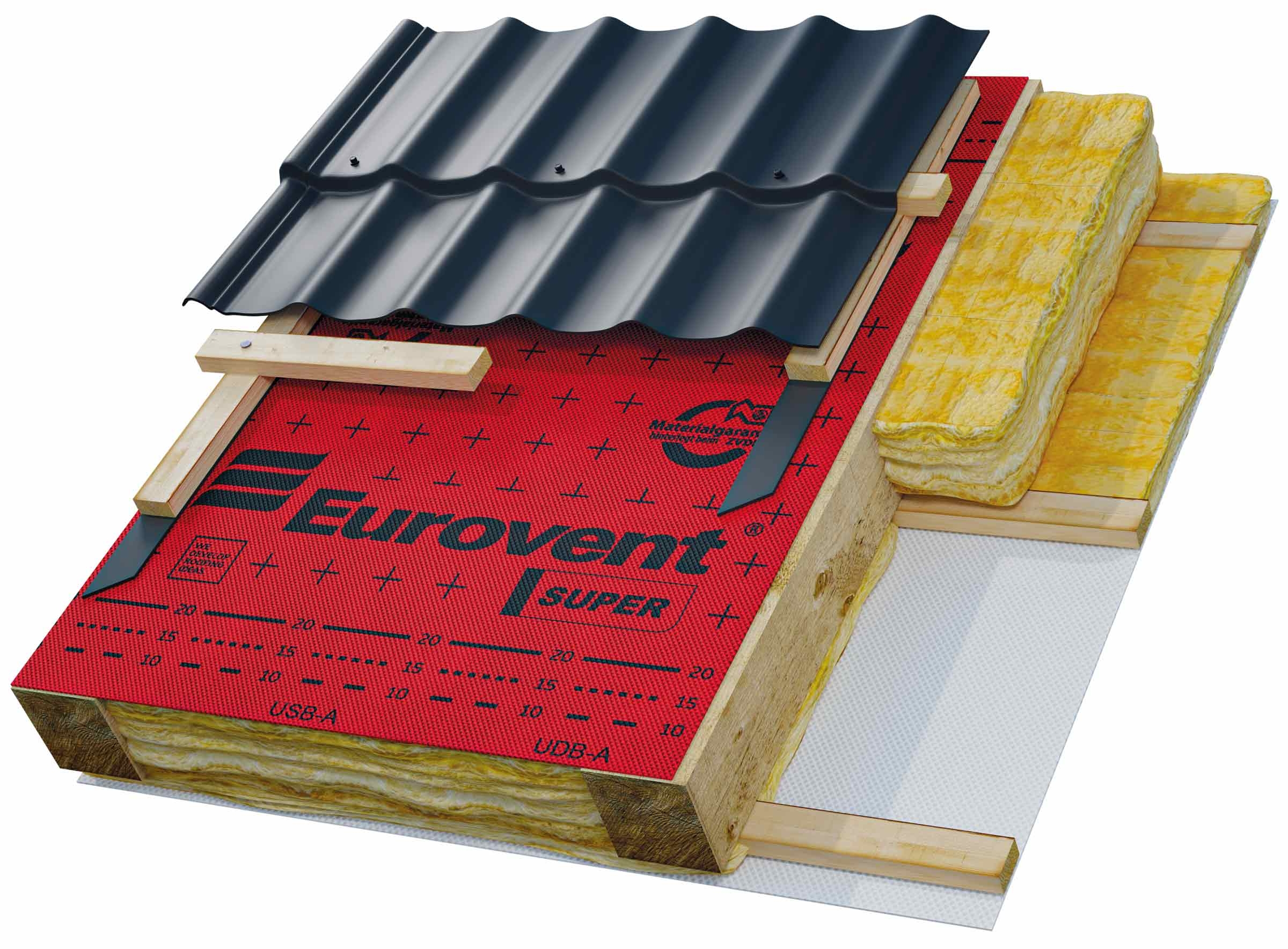 Диффузионная мембрана Eurovent Super SK2 1.5х50м 75м2 купить в Санкт-Петербурге