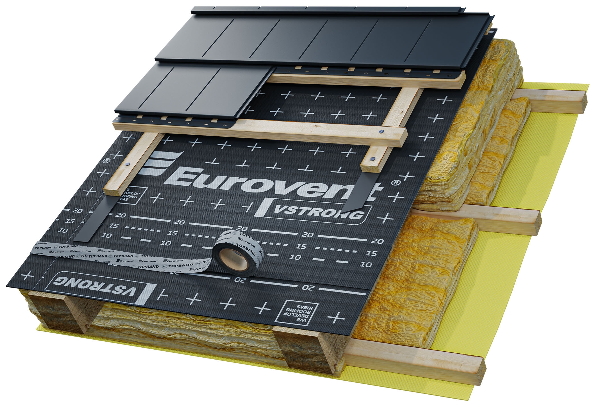 Диффузионная мембрана Eurovent Vstrong 1.5х50м 75м2 купить в Санкт-Петербурге