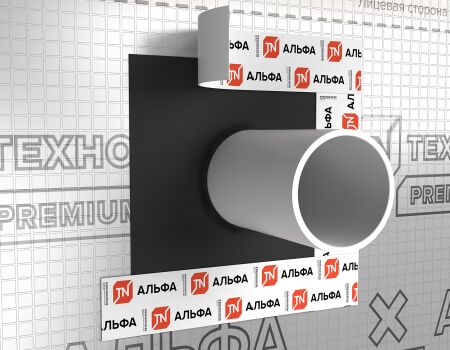 Уплотнительная манжета ТехноНиколь Альфапайп 75мм 20х20см купить в Санкт-Петербурге