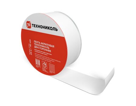 Скотч двусторонний акриловый ТехноНиколь 40мм х 25м купить в Санкт-Петербурге