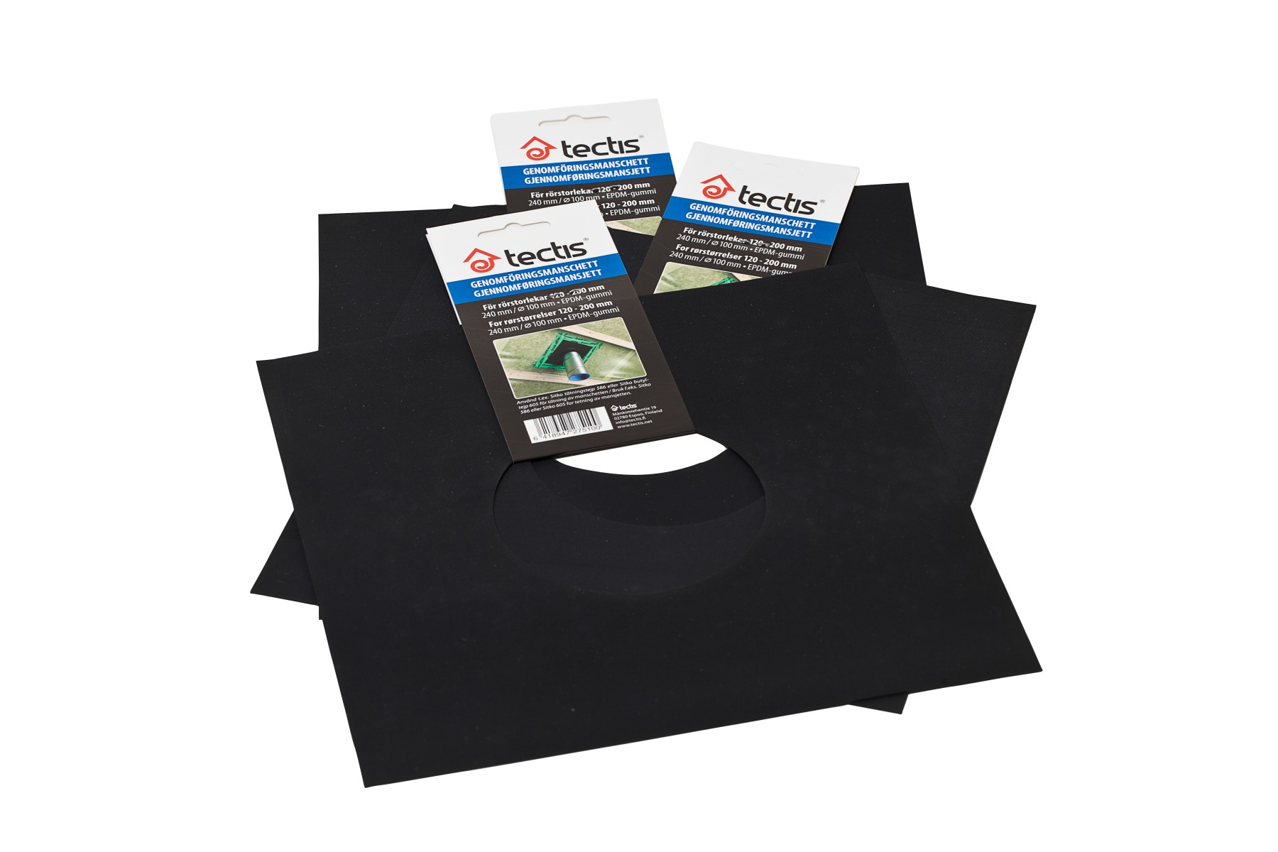 Уплотнительный фланец Tectis D200 для трубы 205-350мм купить в Санкт-Петербурге