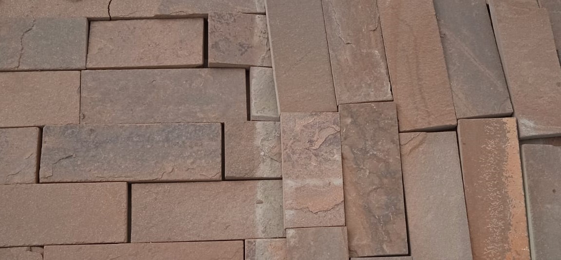 Плитка из песчаника красный обоженный 100мм Camonica купить в Санкт-Петербурге