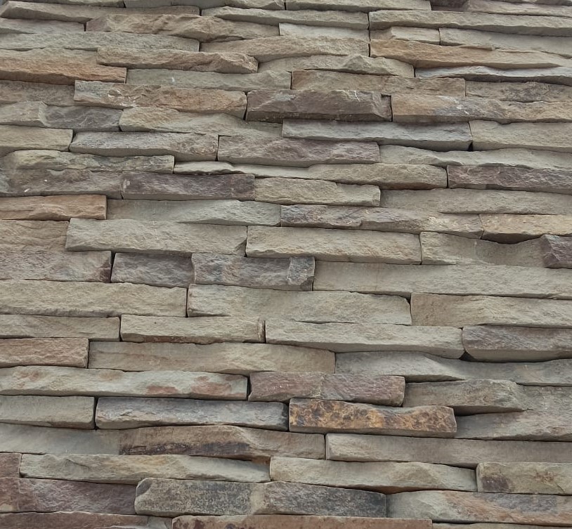 Лапша из песчаника бежево-коричневый с разводами 30-40мм Camonica купить в Санкт-Петербурге