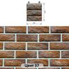 Сколотый кирпич с перекрытием шва №37