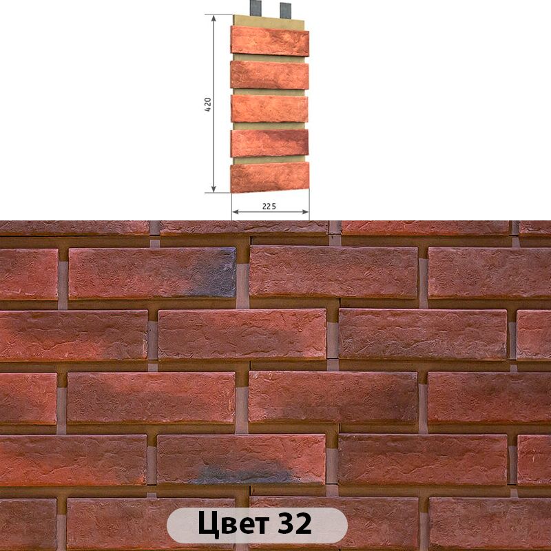 Наличник 5 кирпичей Мюнхенский кирпич 225х420 купить в Санкт-Петербурге