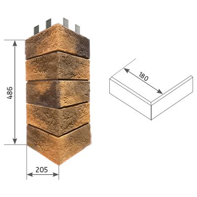 Угловой накладной элемент Аризона 205х486 купить в Санкт-Петербурге