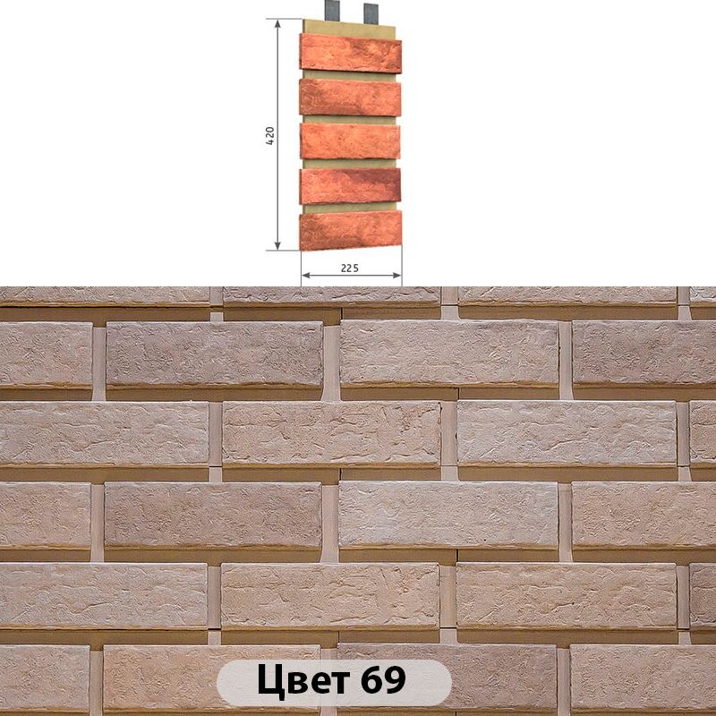 Наличник 5 кирпичей Мюнхенский кирпич 225х420 купить в Санкт-Петербурге