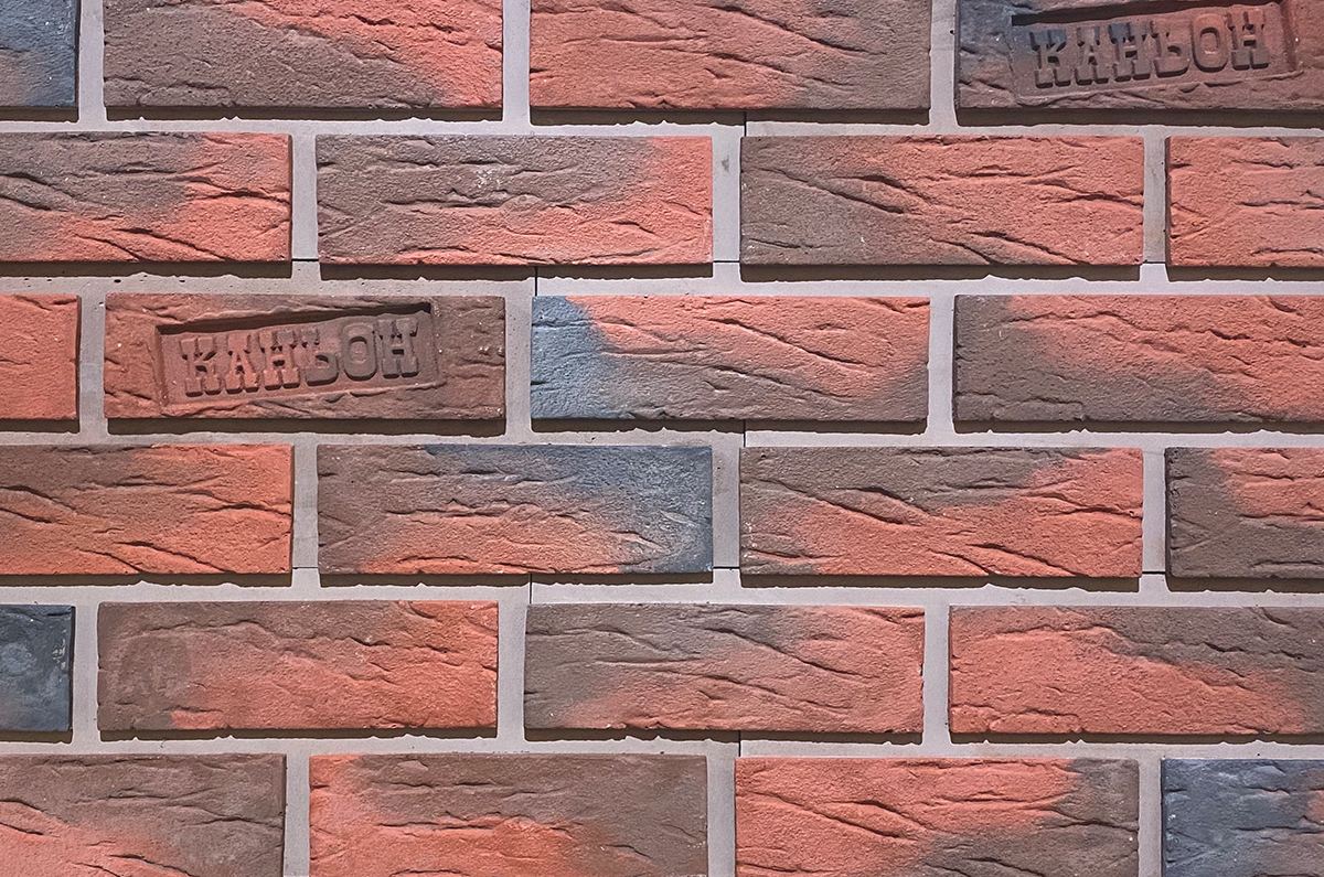 Облицовочная камень-панель с перекрытием шва клинкер №32 купить в Санкт-Петербурге