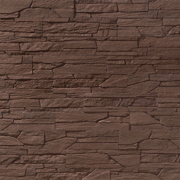 Leonardo Stone Искусственный камень Плоскость Шамони Slim 709 (коричневый) 0.96 м2/уп купить в Санкт-Петербурге