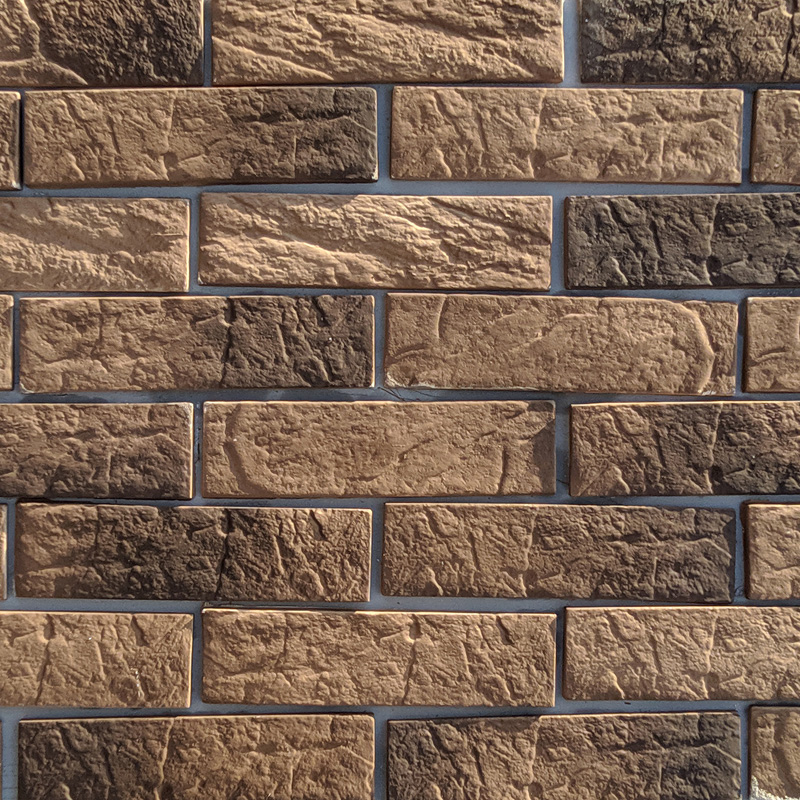 RAMO искусственный камень РАСТИК БРИК коричневый кирпич (бетон) 1м2/уп купить в Санкт-Петербурге