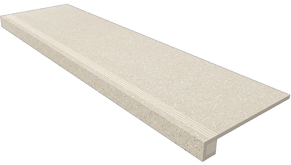 Комплект Ступень Cosmos CM02 Beige (33x120) непол. (прямоугол. бортик) с насечками + Подступенок (14,5x120) купить в Санкт-Петербурге