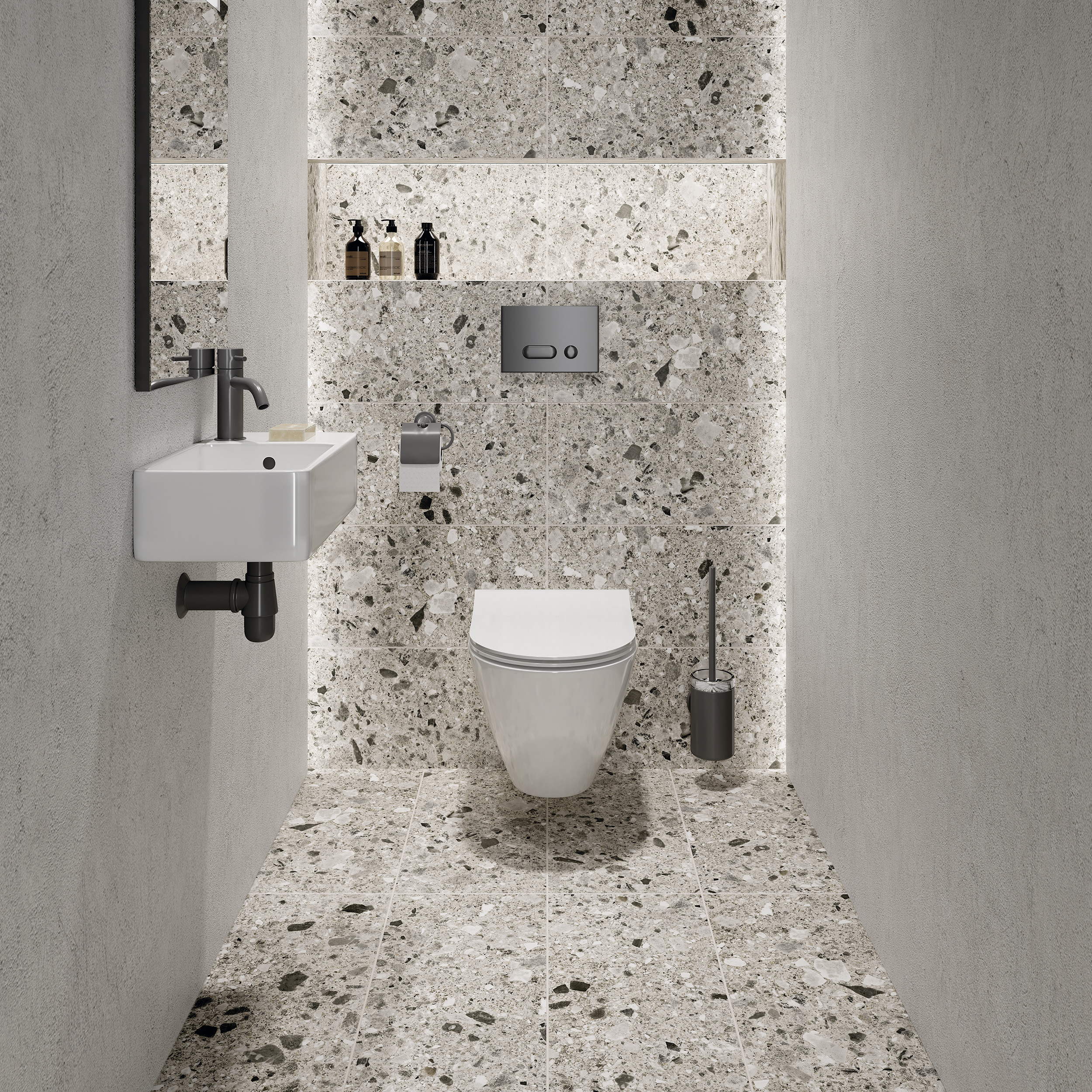 Керамогранит Cersanit Space серый бетон 297х598х7,5мм 1,77м2/10шт/уп купить в Санкт-Петербурге