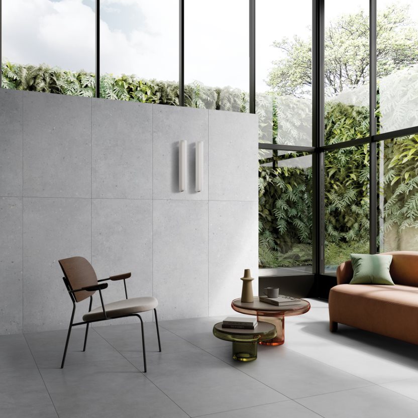 Керамогранит FlakeCement 120x60x0.8 Серый нат. ректифицир. (2шт/уп/1.44м2) VitrA купить в Санкт-Петербурге