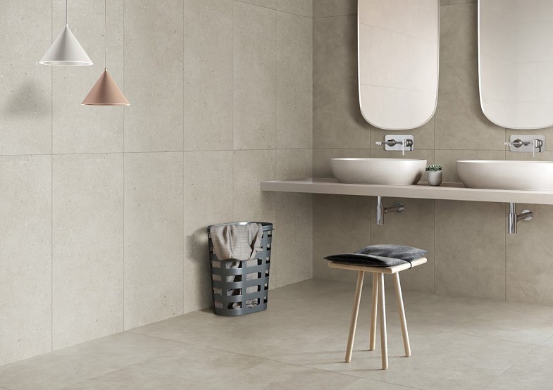 Керамогранит FlakeCement 120х60х0.8 Кремовый нат. (2шт/уп/1.44м2) VitrA купить в Санкт-Петербурге