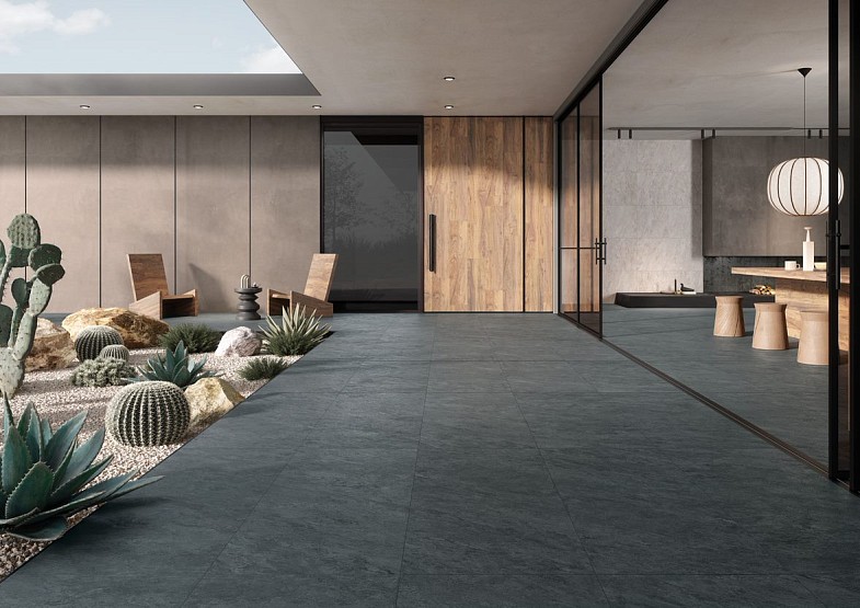 Керамогранит Quarstone 60x60x0.8 Антрацит нат. ректифицир. (5шт/уп/1.8м2) VitrA купить в Санкт-Петербурге