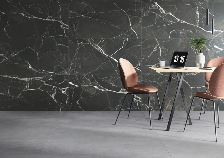 Керамогранит SilkMarble 120x60x0.8 Порто Неро нат. ректифицир. (2шт/уп/1.44м2) VitrA купить в Санкт-Петербурге