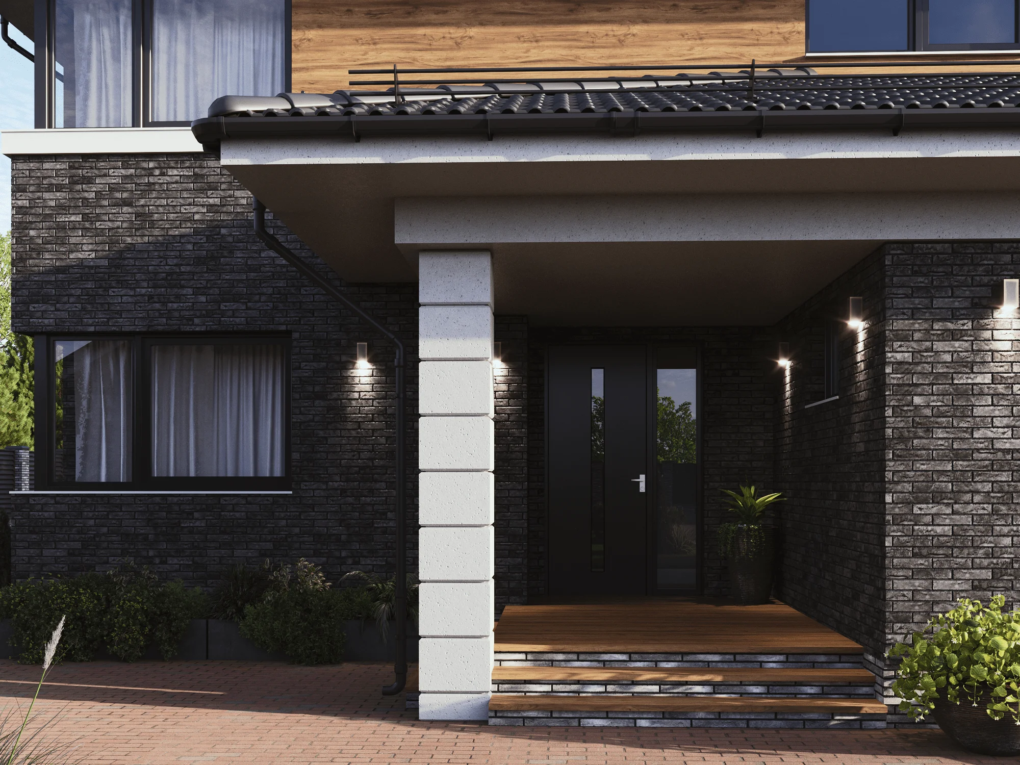 Кирпич облицовочный NF Simple графит 240х60х100мм 58шт/м2 420шт/пд BrickWell купить в Санкт-Петербурге