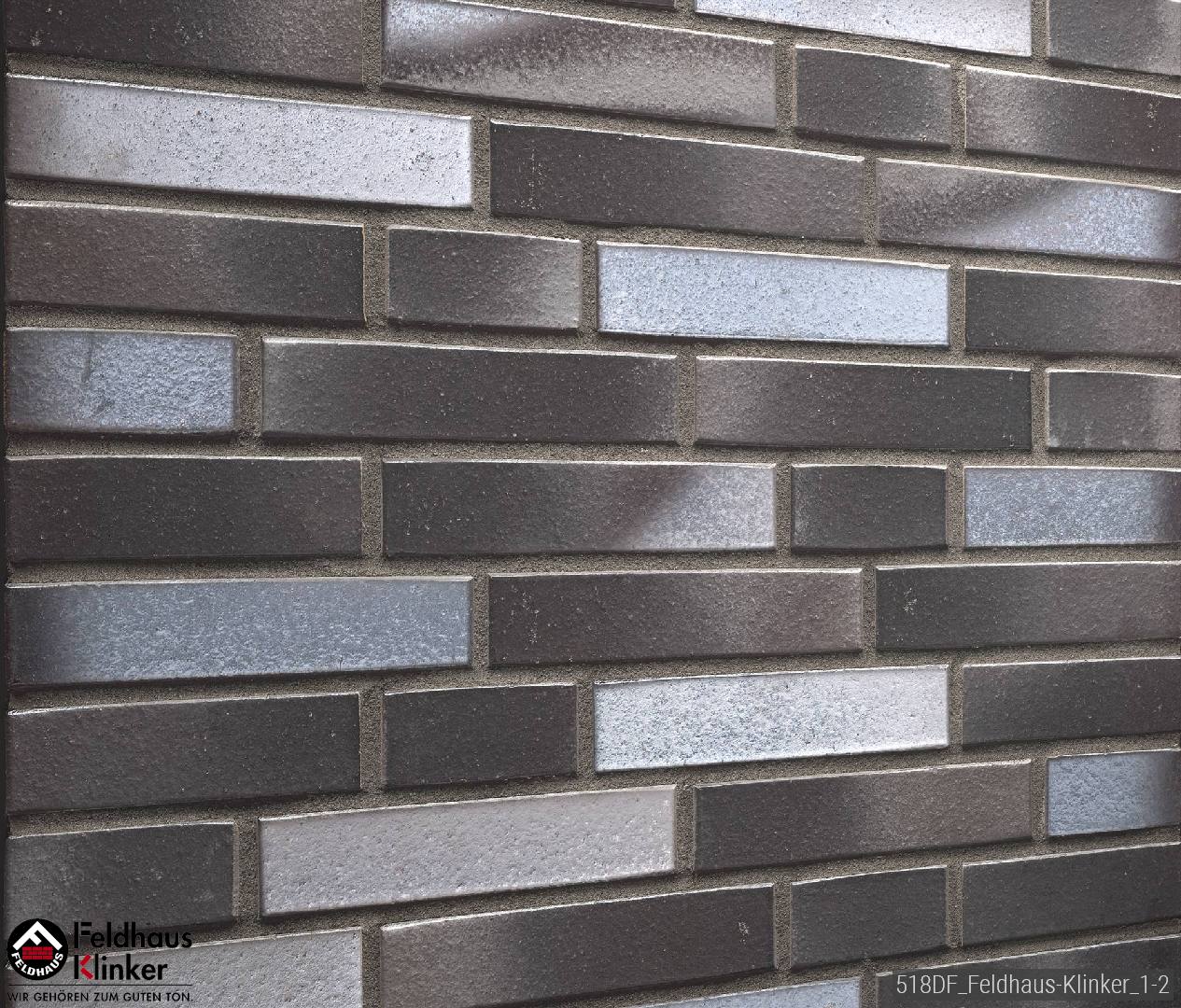 Клинкерный кирпич FeldHaus K518LDF geo platinum liso  купить в Санкт-Петербурге