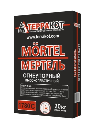 Терракот Мortel 20кг Смесь огнеупорная купить в Санкт-Петербурге