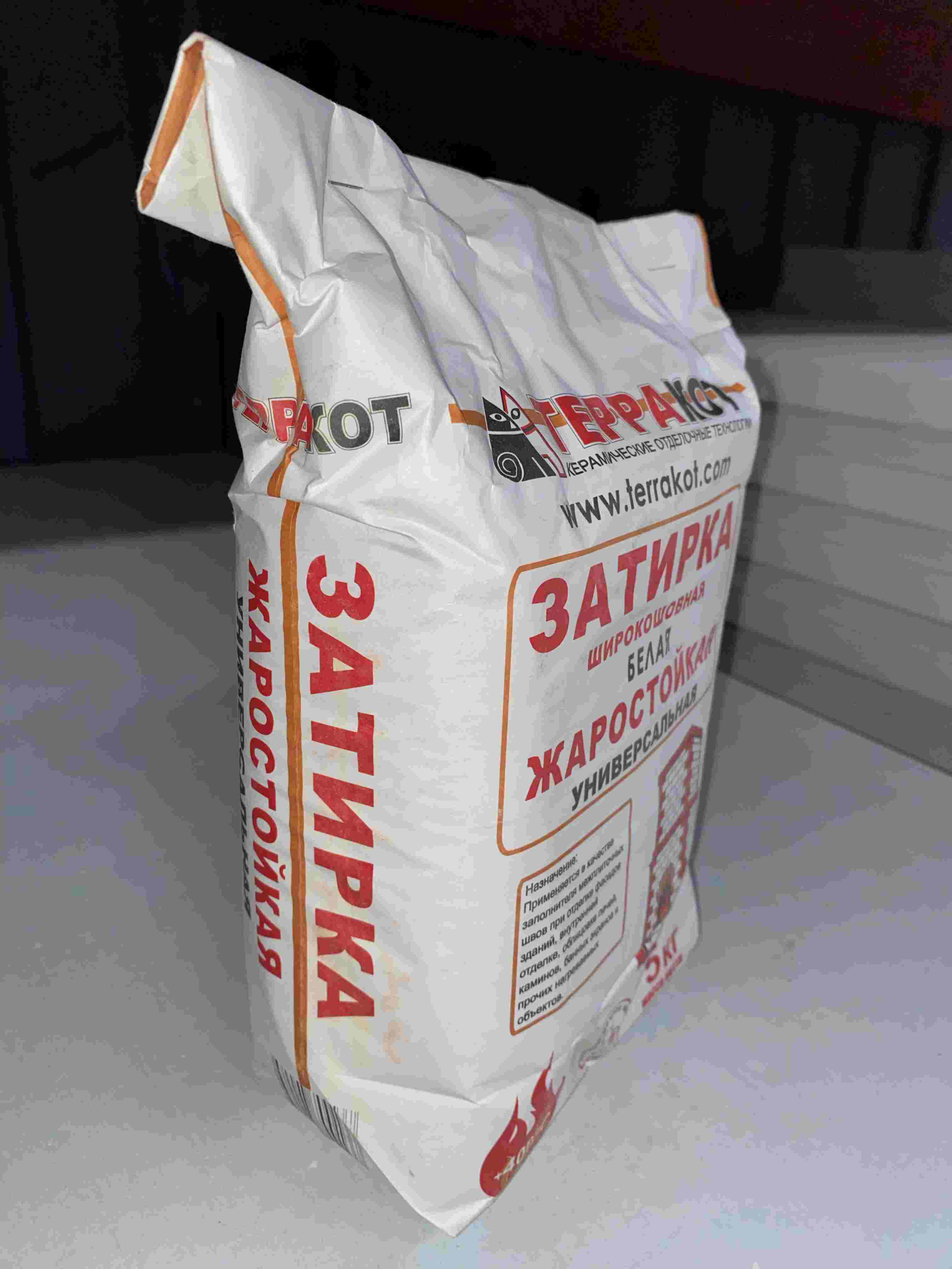 Терракот 5кг Затирка жаростойкая белый купить в Санкт-Петербурге