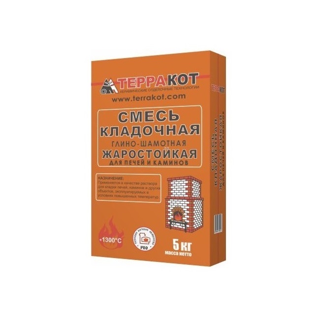 Терракот 5кг Смесь маленькая кладочная глино-шамотная купить в Санкт-Петербурге