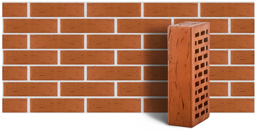Кирпич ЛСР лицевой пустотелый красный 1NF рустик С0000068138 купить в Санкт-Петербурге