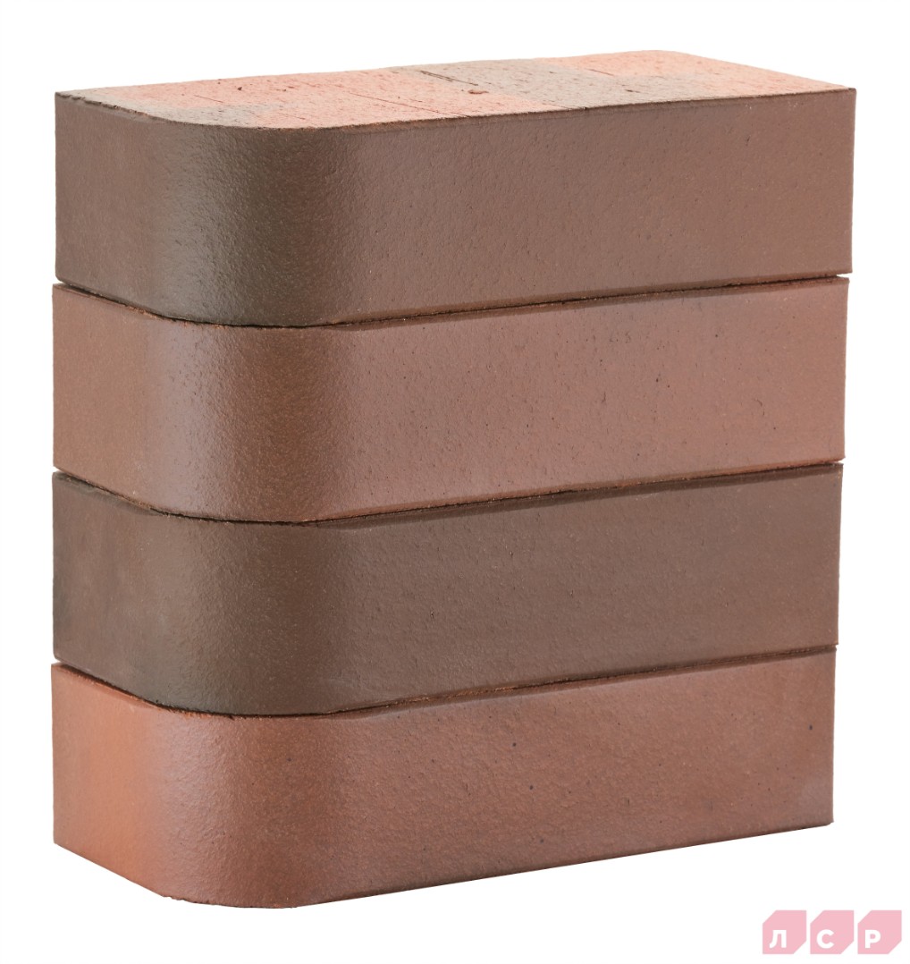 Кирпич ЛСР лицевой полнотелый красный флэш 1NF угловой R60 С0000058545 купить в Санкт-Петербурге