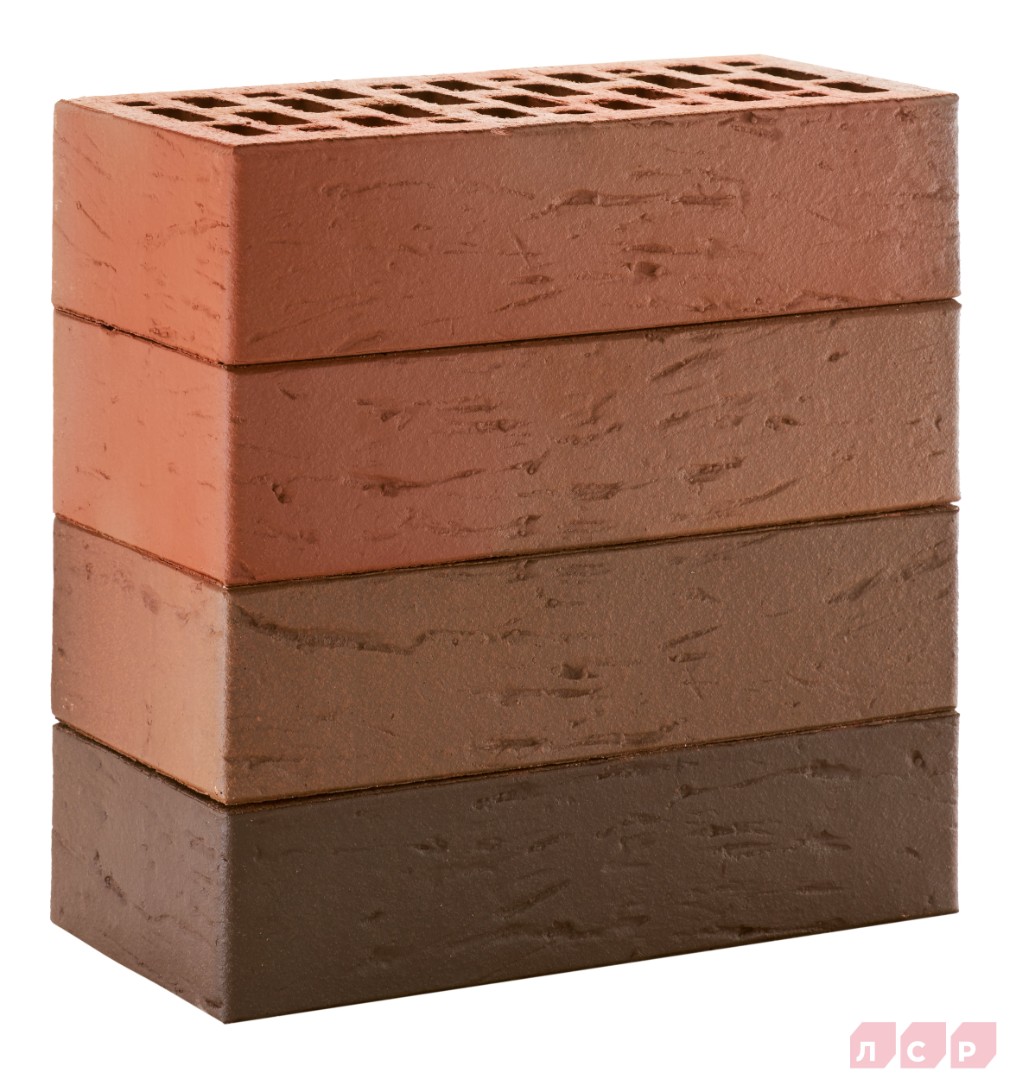 ЛСР Кирпич лицевой 1NF пустотелый утолщ. стенка красный флэшинг рустик купить в Санкт-Петербурге