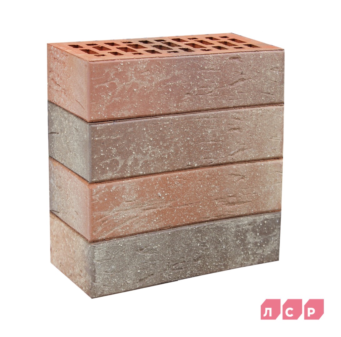 ЛСР Кирпич лицевой пустотелый 1NF утолщ.ст красный флэш с пепельной посыпкой рустик 480шт/пд РКЗ купить в Санкт-Петербурге