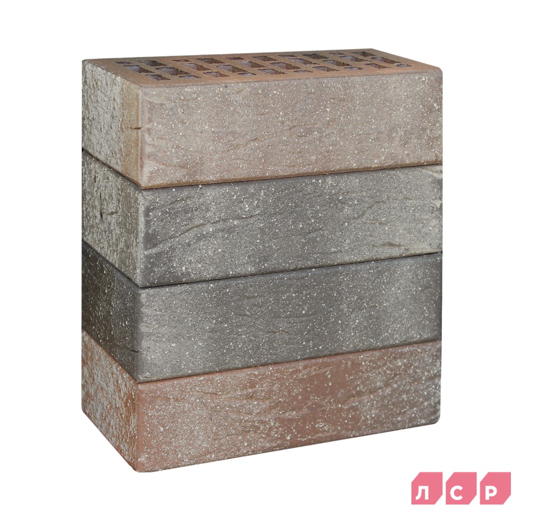 ЛСР Кирпич лицевой 1NF пустотелый утолщ.ст красный флэш УЛЬТРА с пепельной посыпкой (480шт) рустик купить в Санкт-Петербурге