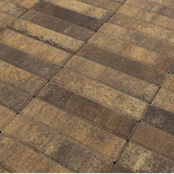 BRAER Тротуарная плитка Прямоугольник Color Mix Каштан 200х100х40мм 19,44м2/пд купить в Санкт-Петербурге