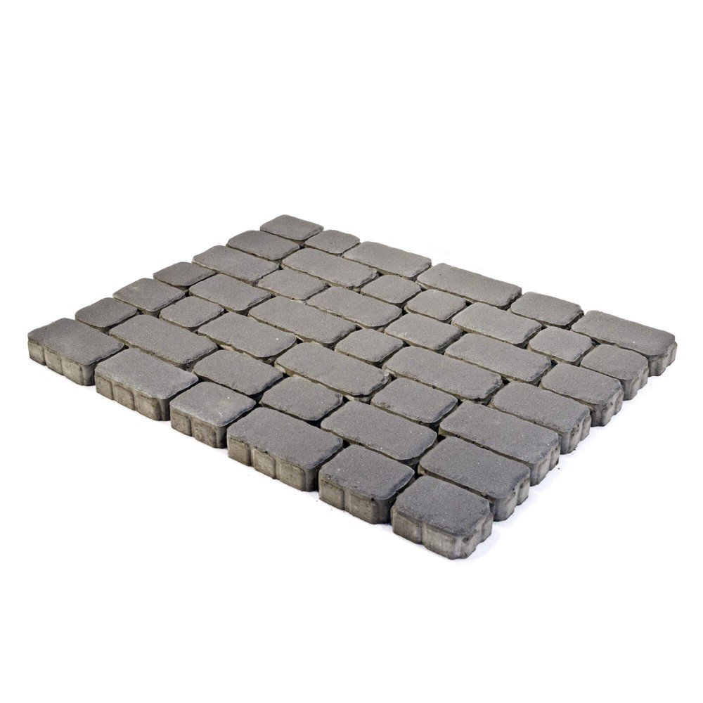 Тротуарная плитка Ривьера серый, высота 60 мм купить в Санкт-Петербурге