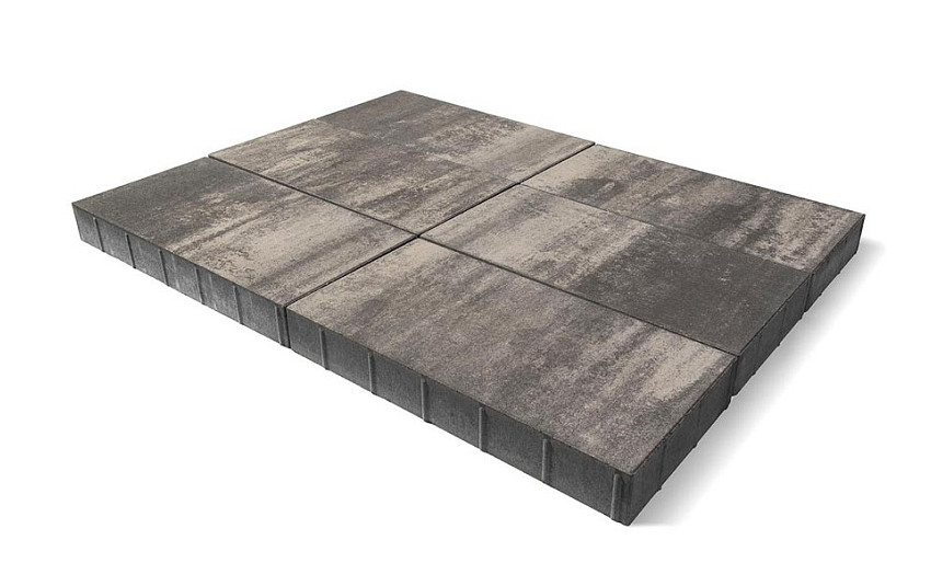 BRAER Тротуарная плитка Домино Color Mix Туман 60мм двухслойный 11,29м2/пд купить в Санкт-Петербурге