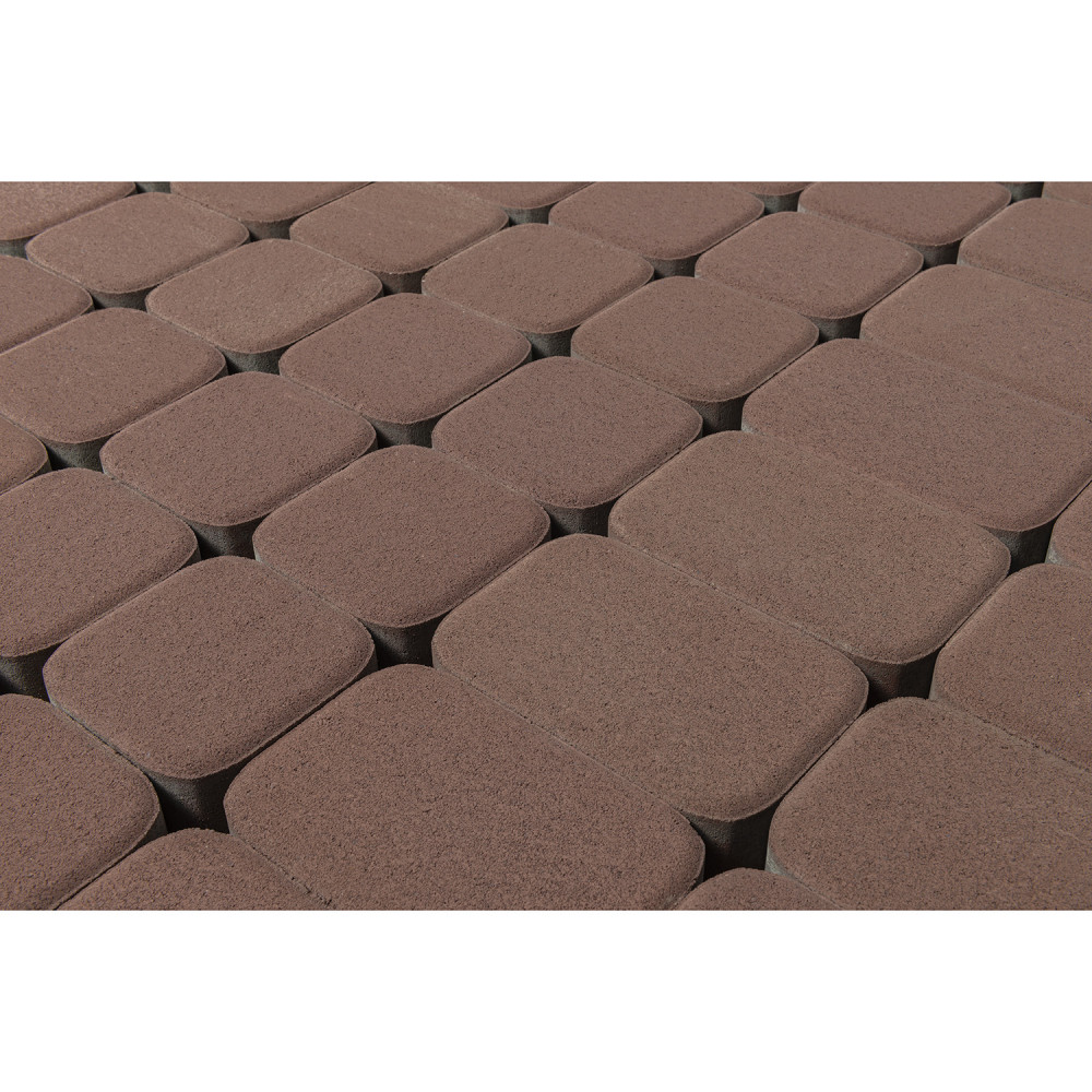 Тротуарная плитка Классико Дуо винный, высота 40мм купить в Санкт-Петербурге