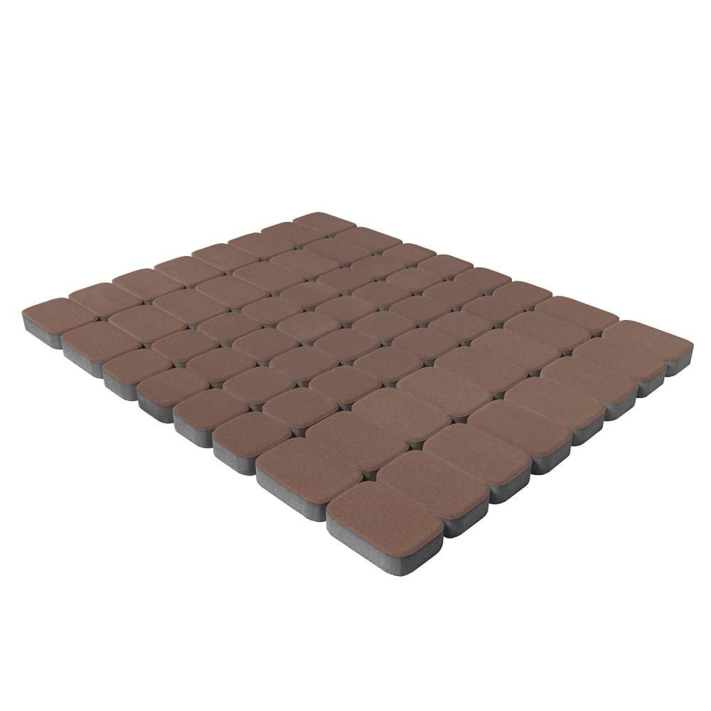 Тротуарная плитка Классико Дуо винный, высота 40мм купить в Санкт-Петербурге