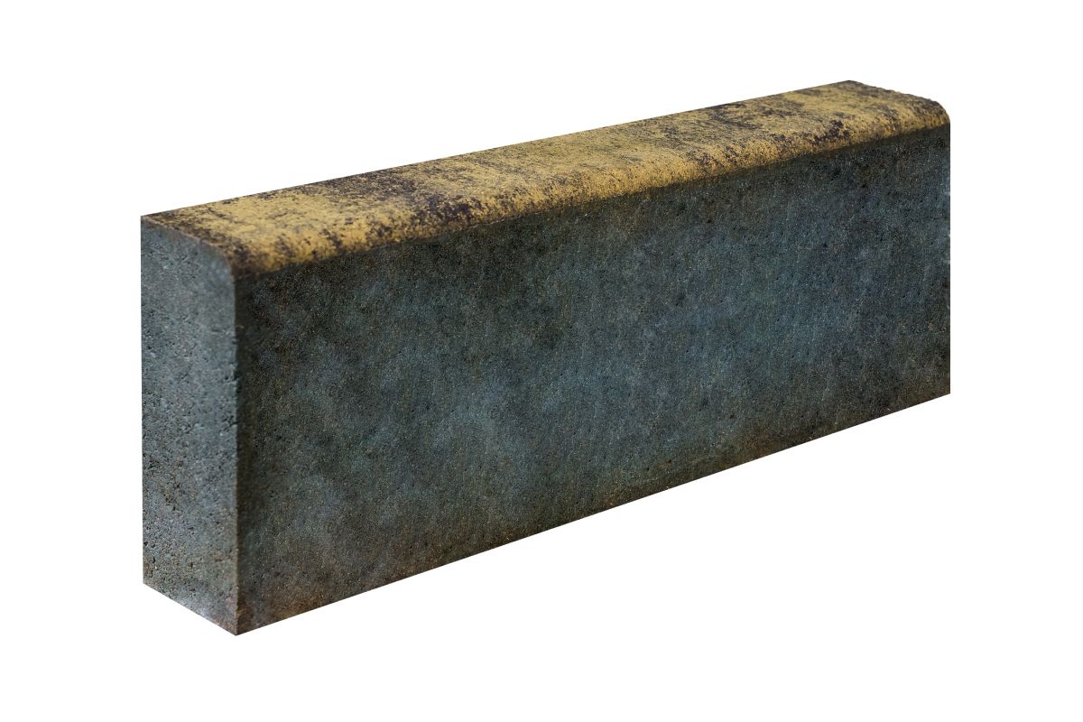 Бордюр садовый БР 50.20.8 гладкий листопад Янтарь  купить в Санкт-Петербурге