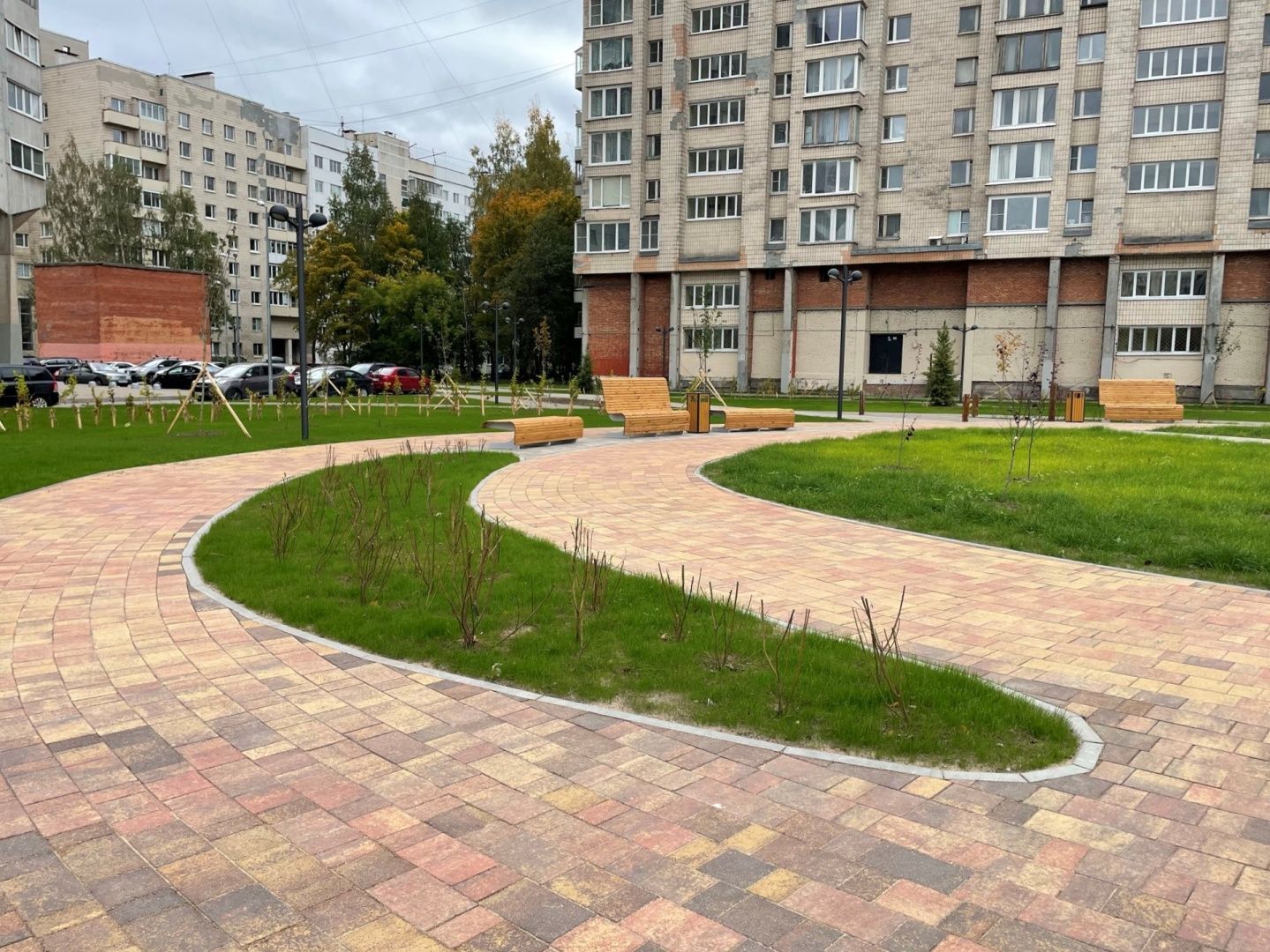 Брусчатка Старый город Б.1.Фсм.8 Листопад гранит осень купить в Санкт-Петербурге