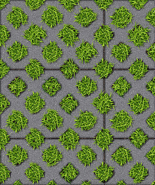 Б.1.ГР.8 Плитка бетонная тротуарная (однослойная) "Газонная решетка" Стандарт (гладкий) серый 9.6м2/ купить в Санкт-Петербурге