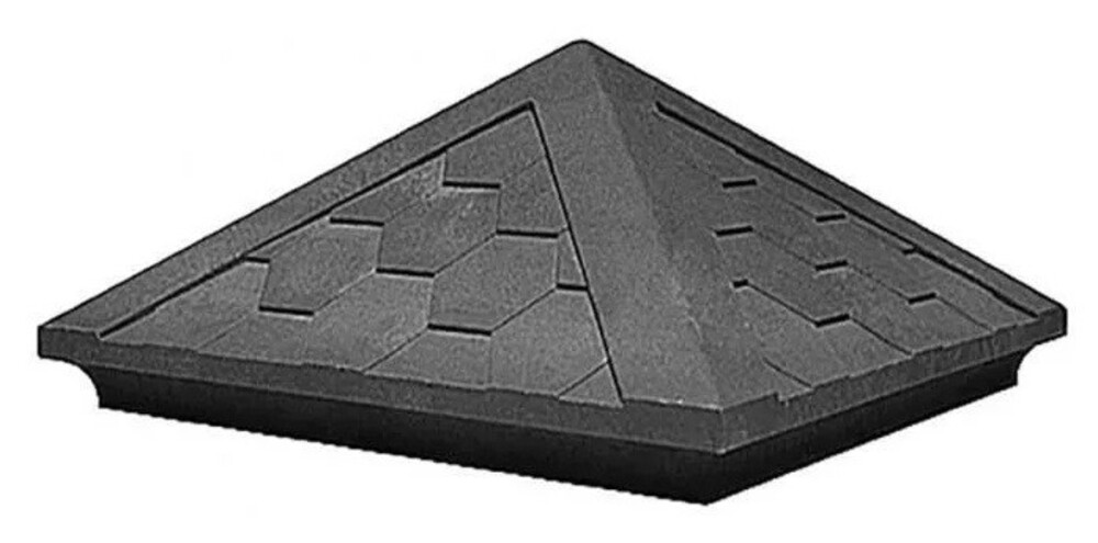 Колпак Laatta для столба полимерпесчаный, оголовок "Чешуя", мокрый асфальт купить в Санкт-Петербурге