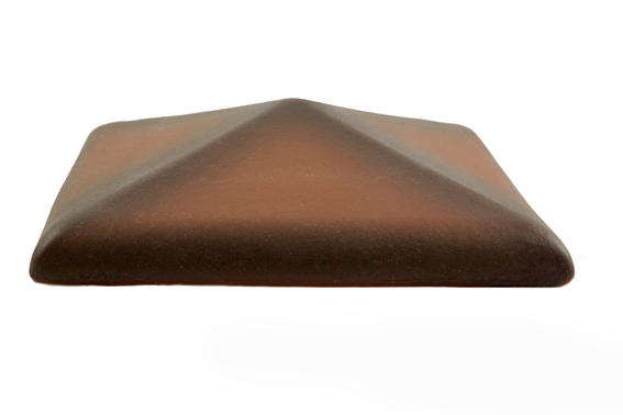 C42 Колпак для столба каштановый тушевой ангоб 425х425 (посадка 380х380) ZG Clinker купить в Санкт-Петербурге