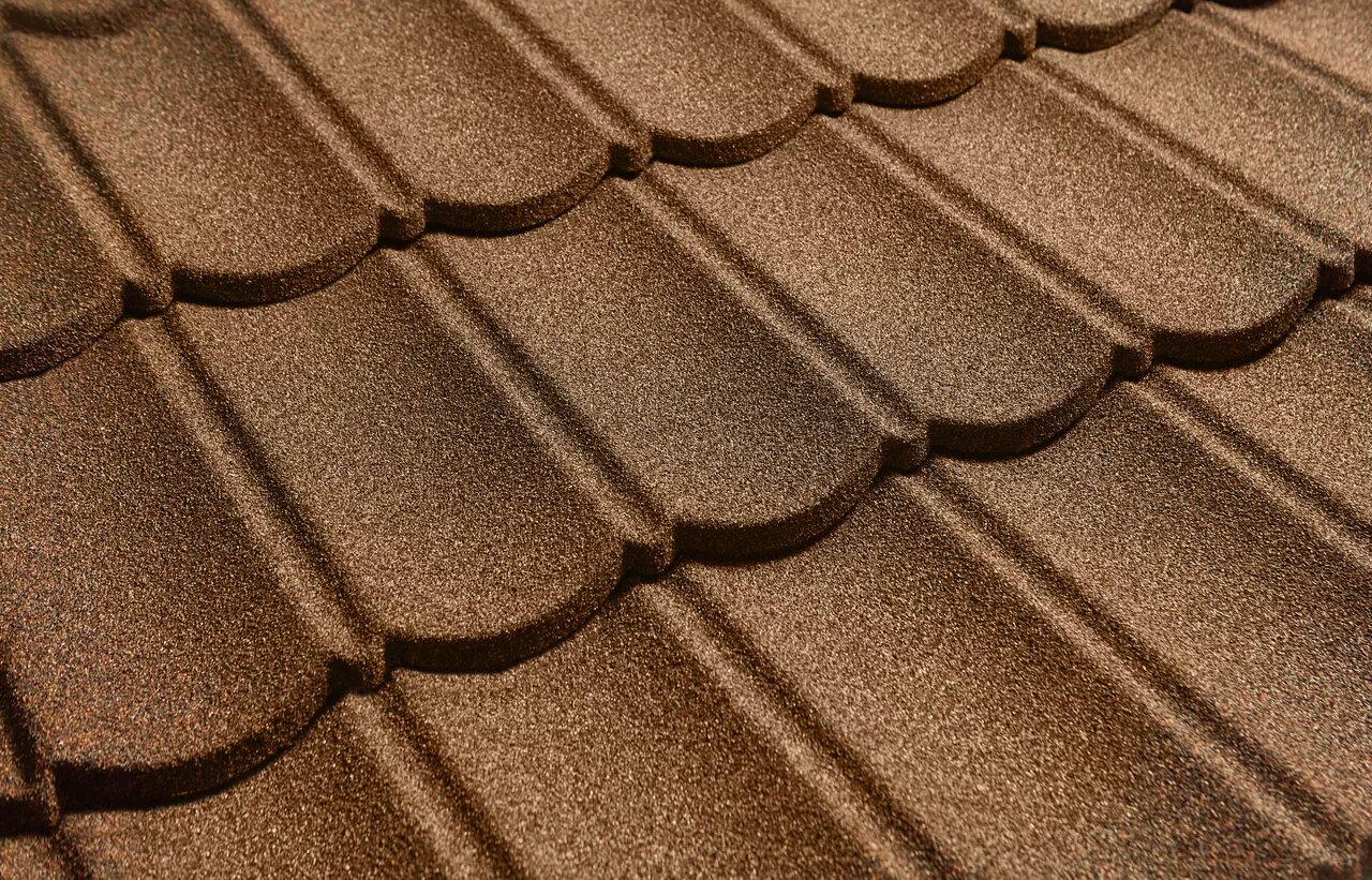 Черепица композитная 0.40мм 1340х420мм CM ROOF BOND COFFEE (кофе) купить в Санкт-Петербурге