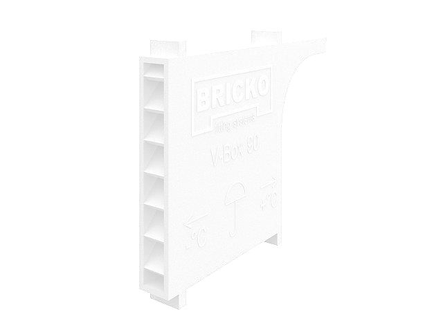 Вентиляционная коробочка для кирпичной кладки BRICKO V-Box 90х60х10мм белый купить в Санкт-Петербурге
